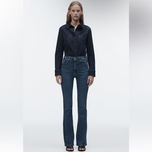 Zara high rise stretch flare